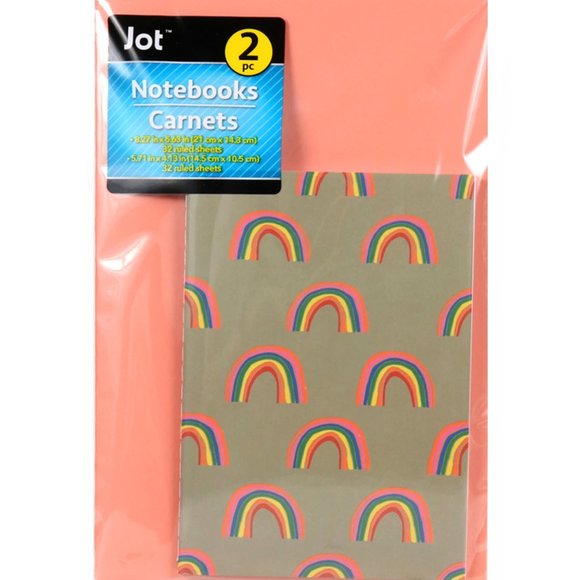 Notebooks 2pk - Rainbow & Peach - Picture 2 of 4